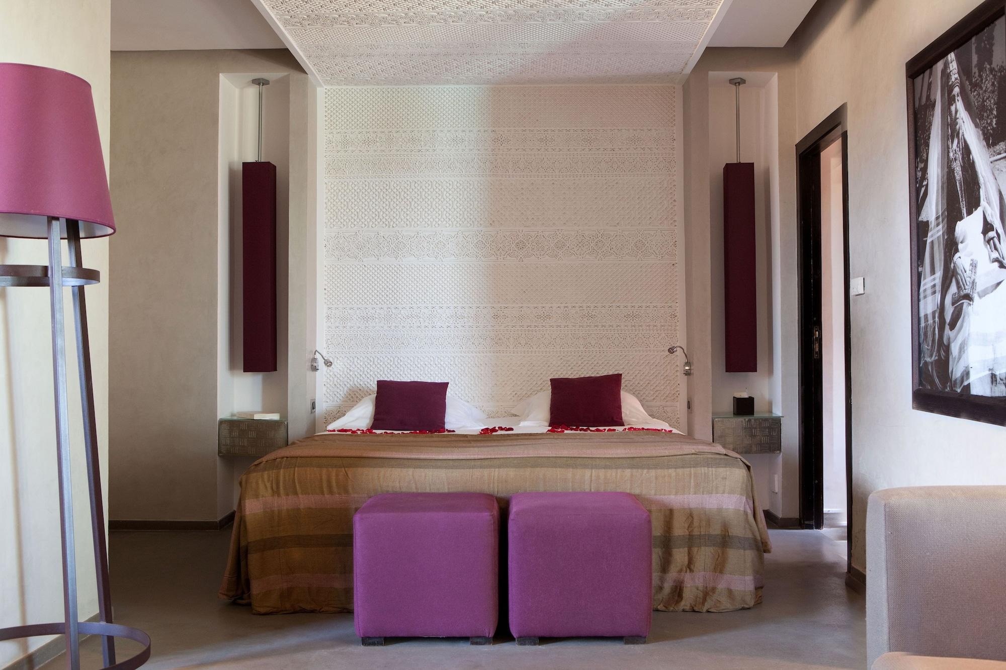 Hotel Les Jardins De La Koutoubia Marakéš Exteriér fotografie A room at the hotel